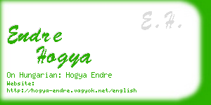 endre hogya business card